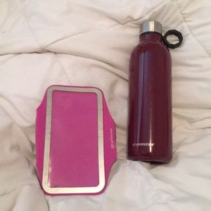 Brand new starbucks bottle and phone holder